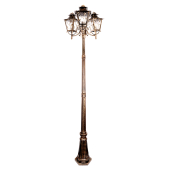 PL638 60W 230V E27 150*240*400 черное золото, 4-х гранник, столб, 650*570*2290мм