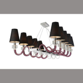 Люстра DZ 40001-10 Purple/Clear White E14 60W L1200mm W800mm H900-1200mm