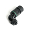 LD543 коннектор 3-контактный угловой с винтовым контактом, черный 73х42,5х31мм