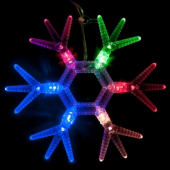 CL58 220V  RGB 60 LED 4,8 Wрас-ие между снежинками 20см, длина гирлянды 2м длина шнура 1,5м IP20