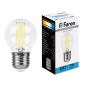 LB-52 7W 230V E27 6400K филамент G45 прозрачная