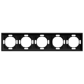 PFR00-5005-05 Рамка 5-местная,черный уголь.