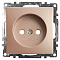 GLS10-7109-02 Розетка шампань 1-местная с защитной шторкой (механизм) б/з 250В 10А