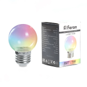  LB-371 G60 шар 3W 230V E27 (RGB) прозрачный