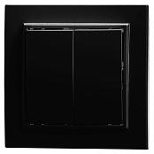 PSW10-9004-03 Выключатель 2-клавишный, 250V, 10А, черный