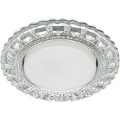 CD4045 с белой LED подсветкой 4000К потолочный GX53 без лампы, прозрачный, хром 