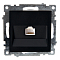 GLS00-7107-05 Розетка чёрная компьютерная 1-местная RJ-45 (механизм)