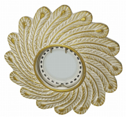RD 033 WH/G светильник гипсовый белый/золото MR16