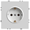 RST16-5110-01 Розетка 1-местная с защ.шторкой(механизм),с/з,250В,16А,белый фарфор