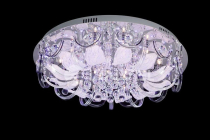 Светильник декоративный LV 8185/15 CH G4 12V*20W  L70 W70 H16/LED фиолетовая