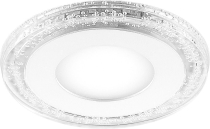 AL2330  9W 4000K  AC230V IP20 720Lm с синей подсветкой Белый 145х145х28,5мм