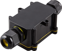 LD522 Коробка распределительная водонепроницаемая на 2 выхода черный 450V 125х55х36