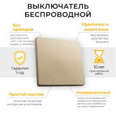 TM81 IP20 230V 500W одноклавишный, золото