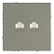 RST00-5111-09 Розетка компьютерная 2-местная RJ-45 (механизм),антрацит