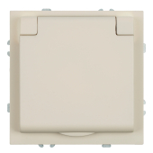 RST16-5112-08 Розетка 1-местная с крышкой с защ.штор,с/з,250В,16А,кашемир.