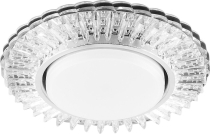 CD4025 20LED*2835 SMD 4000K, 15W GX53, без лампы, прозрачный, хром 130х35