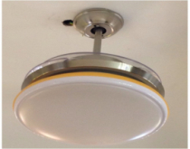 LV 9211 LED60W + вентилятор бронза Ø500 H600мм