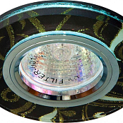 8046-2 MR16 G5.3 черный золото-белый, хром