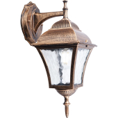 PL612 60W 230V E27 145*195*340 черное золото (на стену вниз)