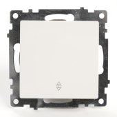 GLS10-7105-01 Переключатель белый 1-клавишный (механизм) 250В 10А