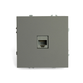 RST00-5117-10 Розетка компьютерная 1-местная RJ-45 (механизм), платиново-серый.