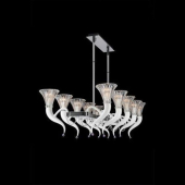 Люстра DZ 40030-10 White/Clear E14 60W L1145mmW605mm H605-765mm