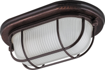 НБО 04-60-022 IP54, 220V 60Bт E27 дерево, орех, овал, с решеткой