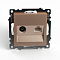 GLS00-7106-02 Розетка шампань TV + компьютерная RJ-45 (механизм) 