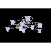 Светильник декоративный LV 8236/9 CH G4 12V*20W  L80 W77 H17/LED синий