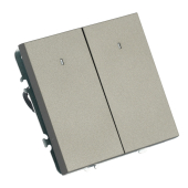 RSW10-5102-09 Выключатель 2-клавишный c индикатором,250В,10А,антрацит