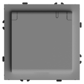 RST16-5112-10 Розетка 1-местная с крышкой с защ.штор,с/з,250В,16А,платиново-серый.