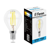 LB-511 11W 230V E14 6400K филамент G45 прозрачная