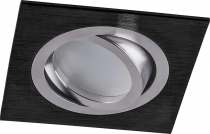 DL2801 черный-хром MR16 G5.3 поворотный, светильник потолочный встраиваемый