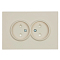 RST16-5116-08 Розетка 2-местная с защ.штор,б/з,250В,16А,кашемир.