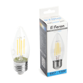 LB-713 C35 свеча 11W 230V E27 6400К прозрачная 970Lm