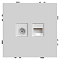 RST00-5106-01 Розетка TV + компьютерная RJ-45 (механизм),белый фарфор