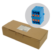 LD580 PTFIX 06/25 Зажим блочный(групп) на 6 точек, сеч 2,5 мм2, 450V, 24А, синий