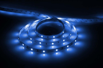 LS606/LED-RL 30SMD(5050)/m 7.2W/m 12V 5000*10*0.22  синий на белом основании
