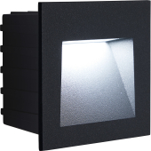 LN013 3W, 4000K, IP65, Черный, встраиваемый, квадрат