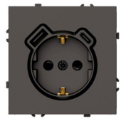 RST16-5119-09 Розетка 1-местная, з/ш,с/з,16А + USB + Type C ,250В,16А,20W антрацит