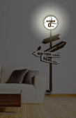 NL73 6*0,5W LEDs 5730smd светильник-часы с USB-проводом (5V адаптор в комплект не входит); 1*AA бата