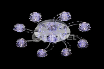 Светильник декоративный MD 4973/7 (LV 8047/7) CH 12Vx20W G4 L40 W33 H18