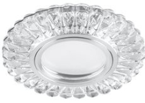 CD901 прозрачный MR16 50W G5.3 12V с белой LED подсветкой 4000К
