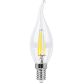 LB-74 9W 230V E14 4000K филамент С35Т прозрачная свеча на ветру