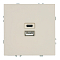 RST10-5115-08 Розетка 2-местная USB + Type C (механизм),250В,20W,кашемир.