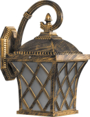 PL4062 60W 230V E27 23*31*45CM черное золото(на стену вниз)