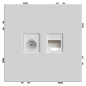 RST00-5106-01 Розетка TV + компьютерная RJ-45 (механизм),белый фарфор