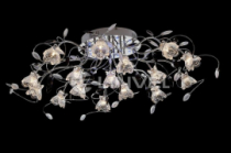 Светильник декоративный LV 8249/16 CH G4 12V*20W  пульт L60 W40 H20/LED синий+белый