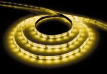 LS607/ 60SMD(5050)/m 14.4W/m 12V IP65 5000*10*3.8mm желтый на белом осн.