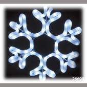 LT001 230V2м LED белый, 24 LED/1м,  4.8W, 20mA,  IP 44, шнур 1,5м х1мм снежинка